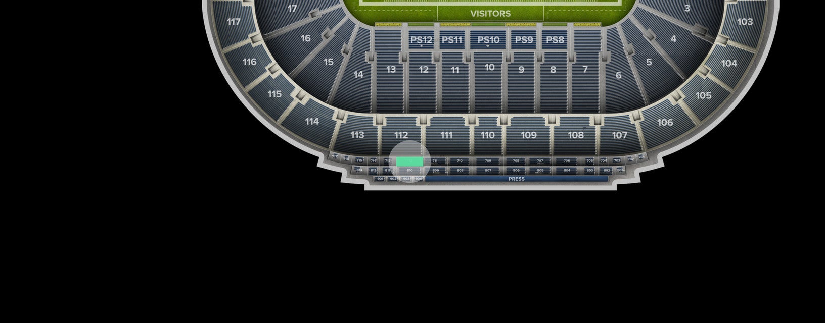 Seat view from Club