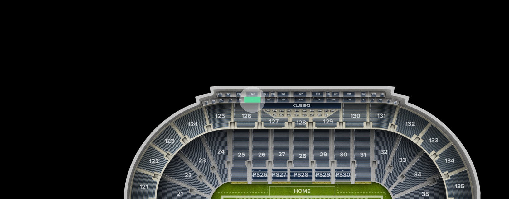 Seat view from Club