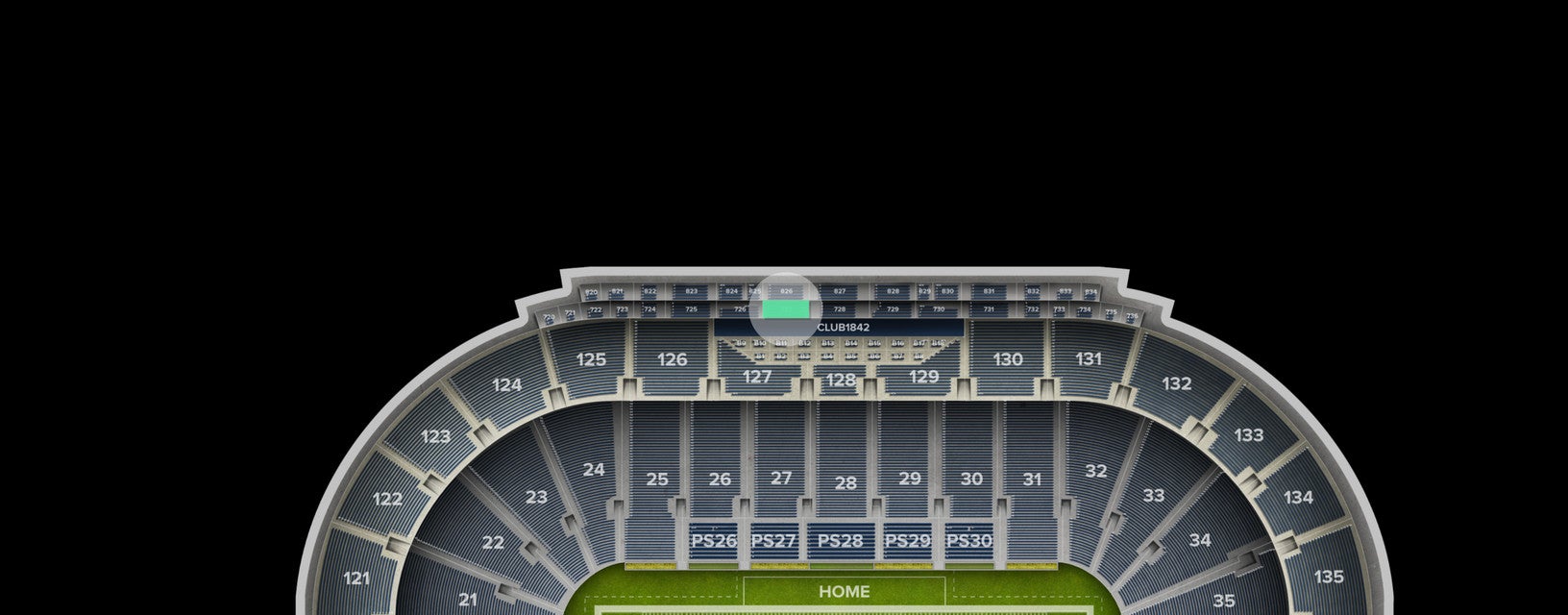 Seat view from Club