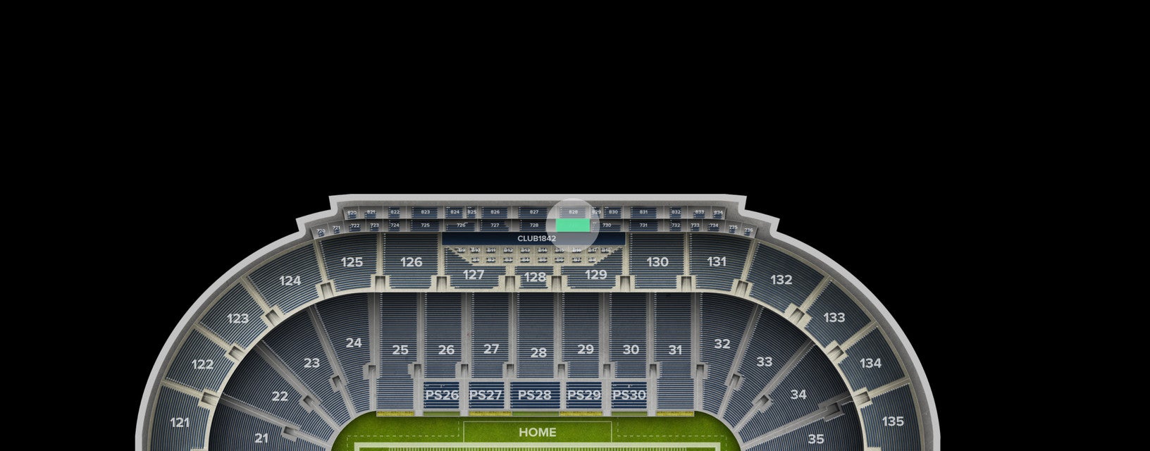 Seat view from Club