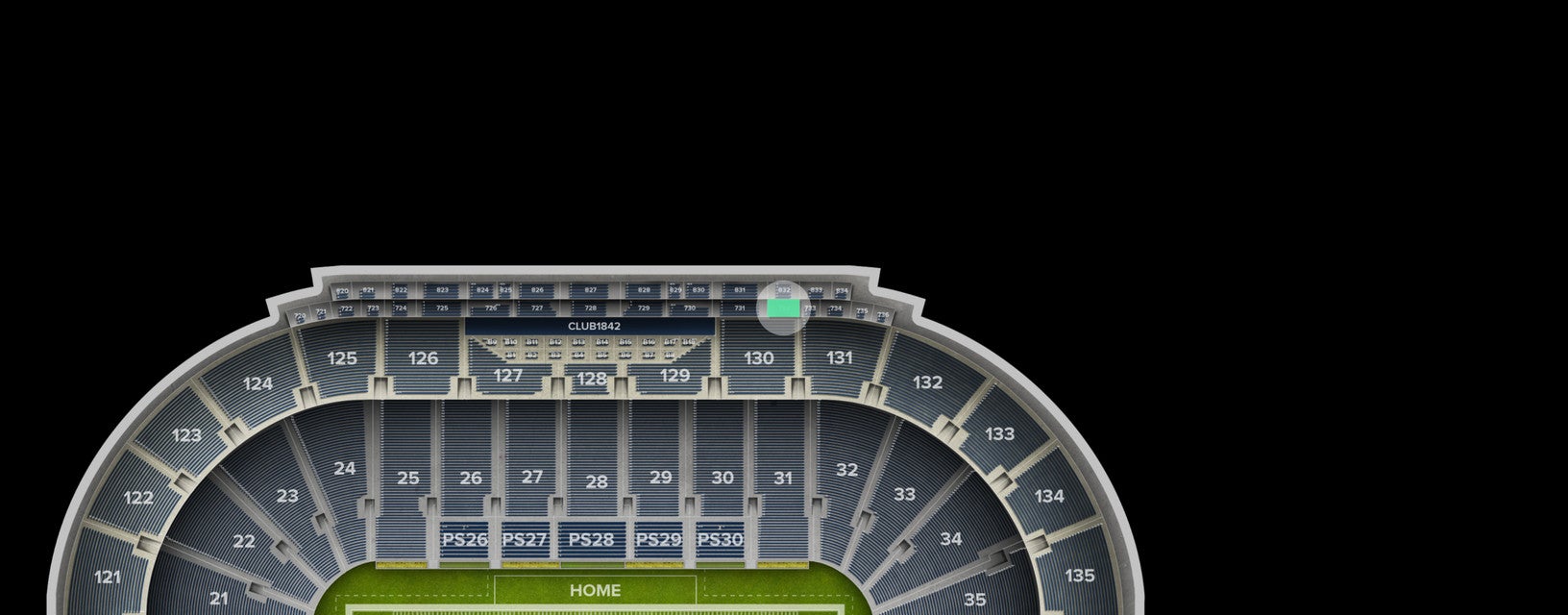 Seat view from Club