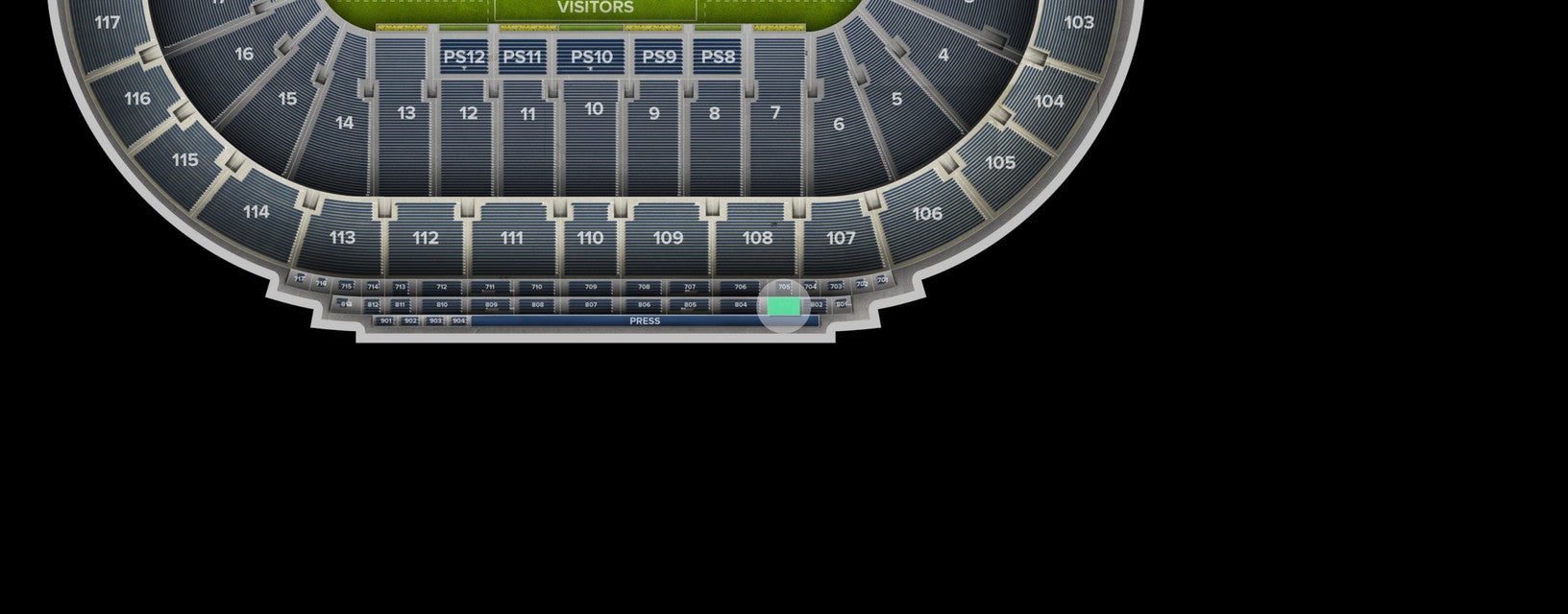 Seat view from Club