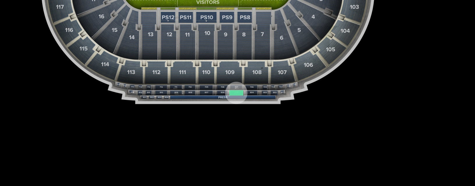 Seat view from Club