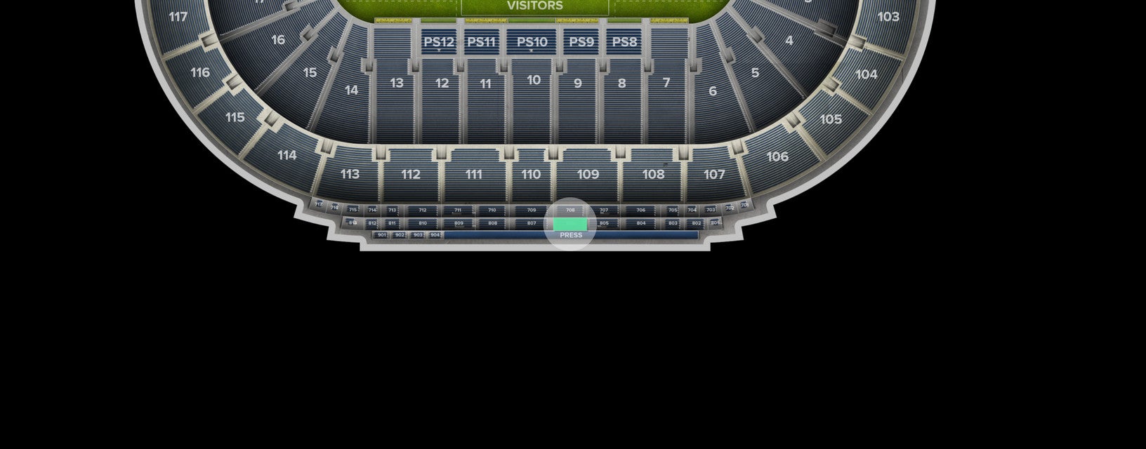 Seat view from Club