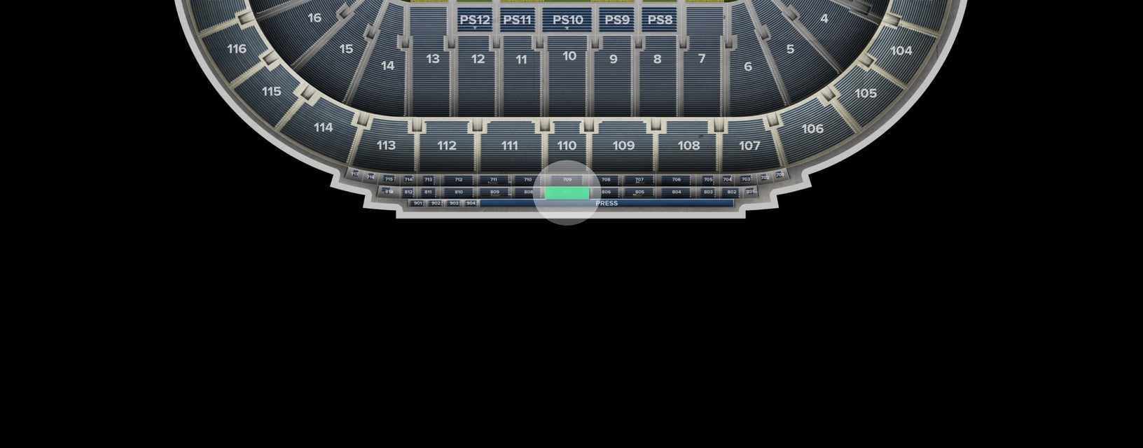 Seat view from Club