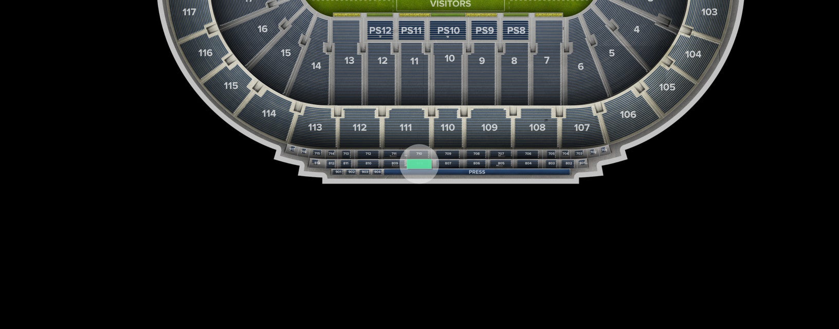 Seat view from Club