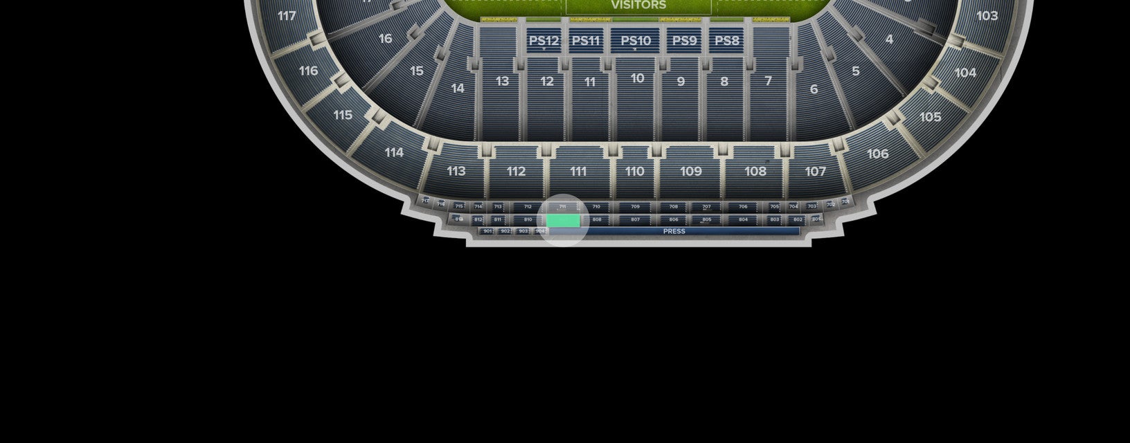 Seat view from Club