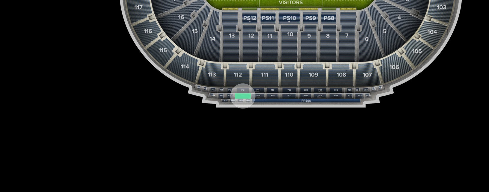 Seat view from Club