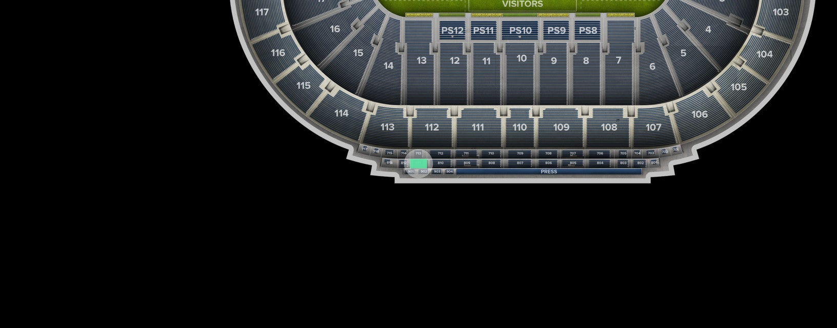 Seat view from Club
