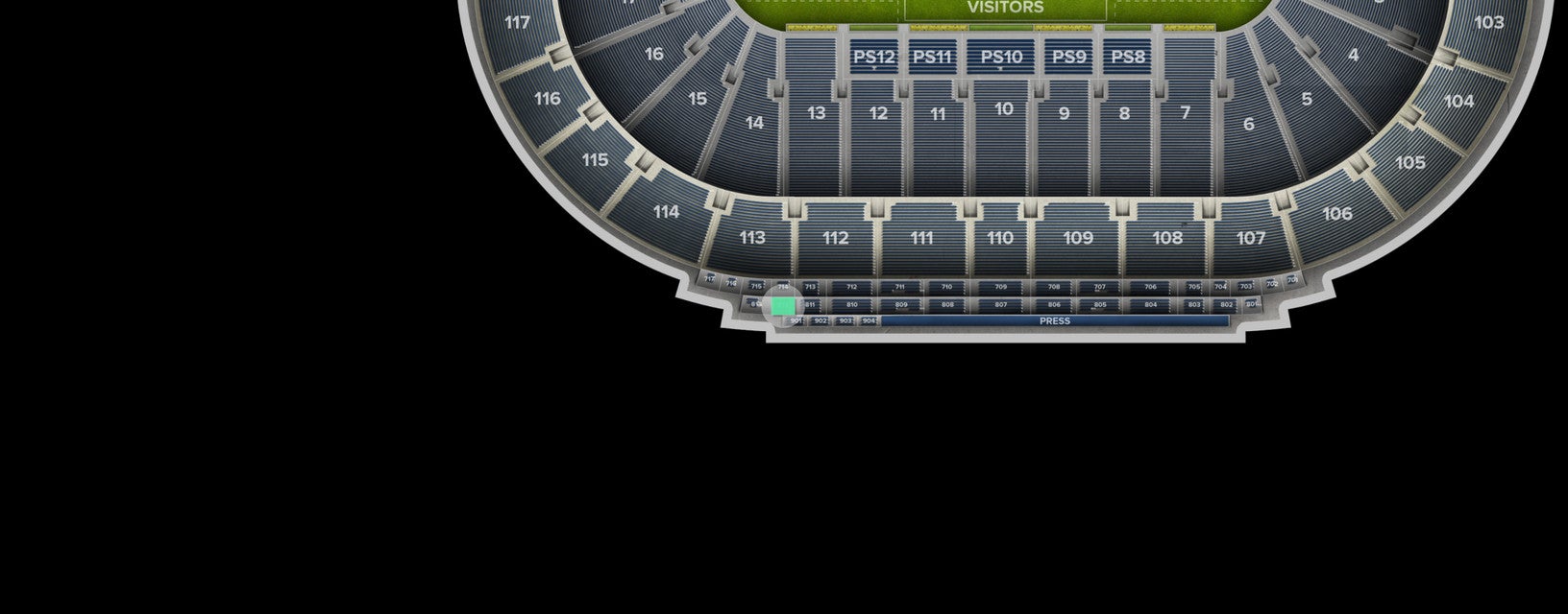 Seat view from Club