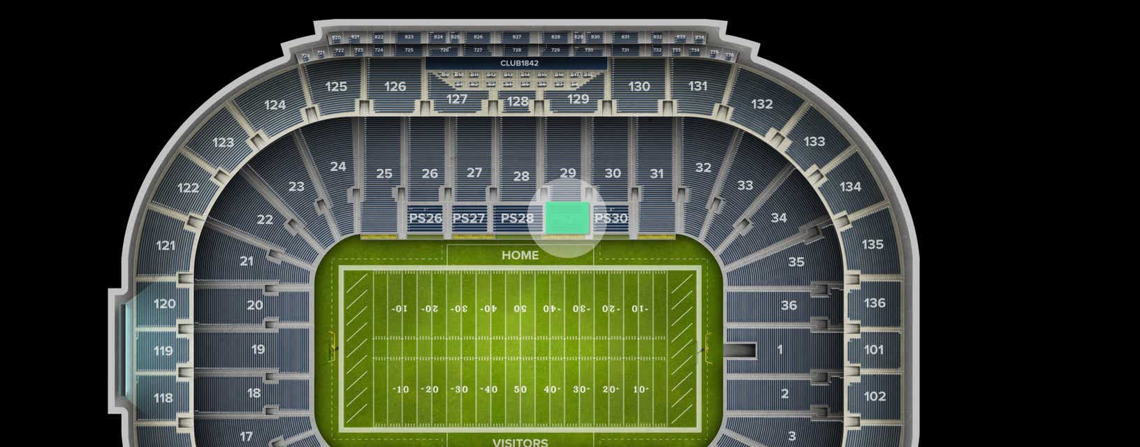 Seat view from Preferred