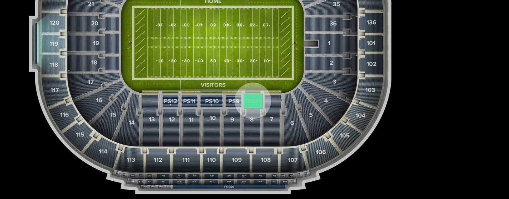 Seat view from Preferred