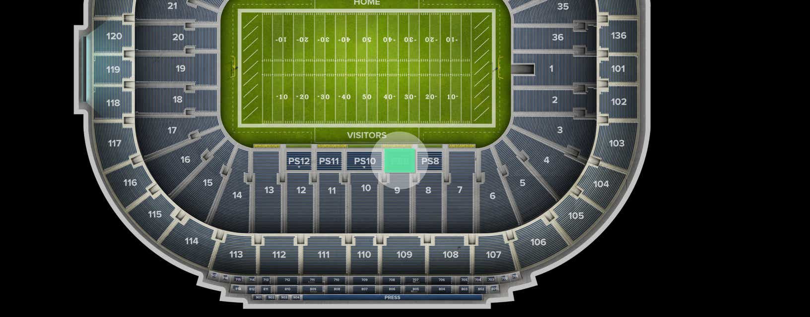 Seat view from Preferred