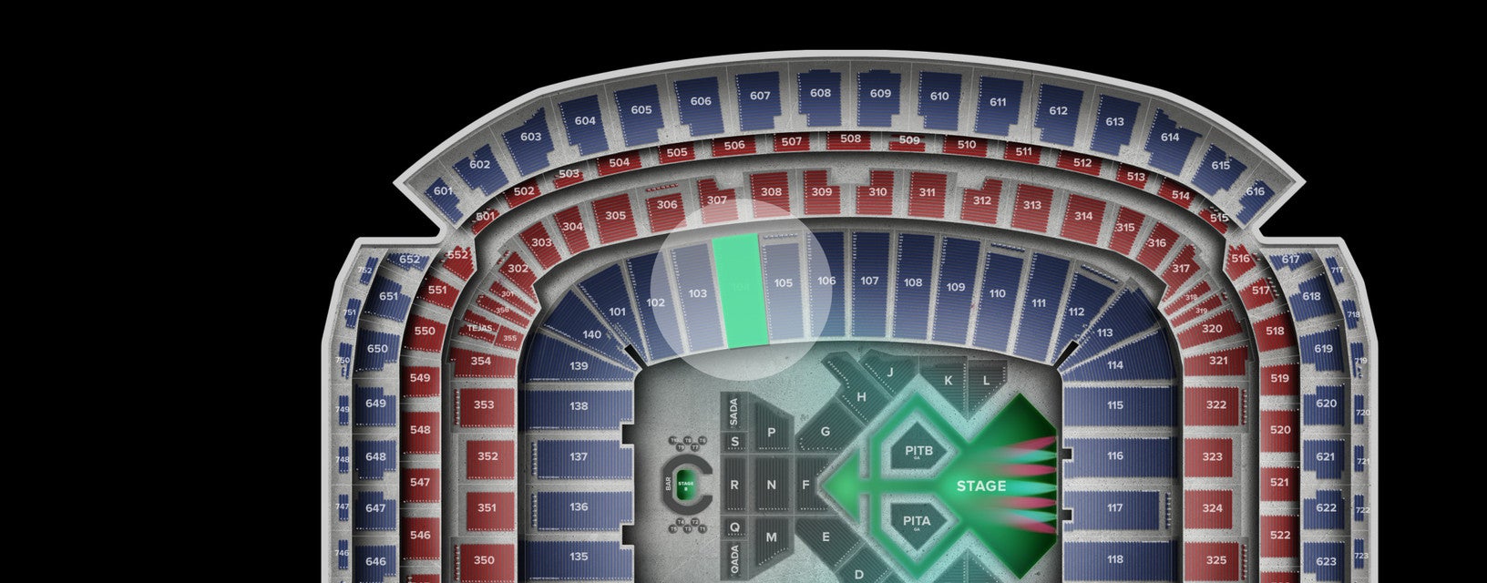Seat view from Lower