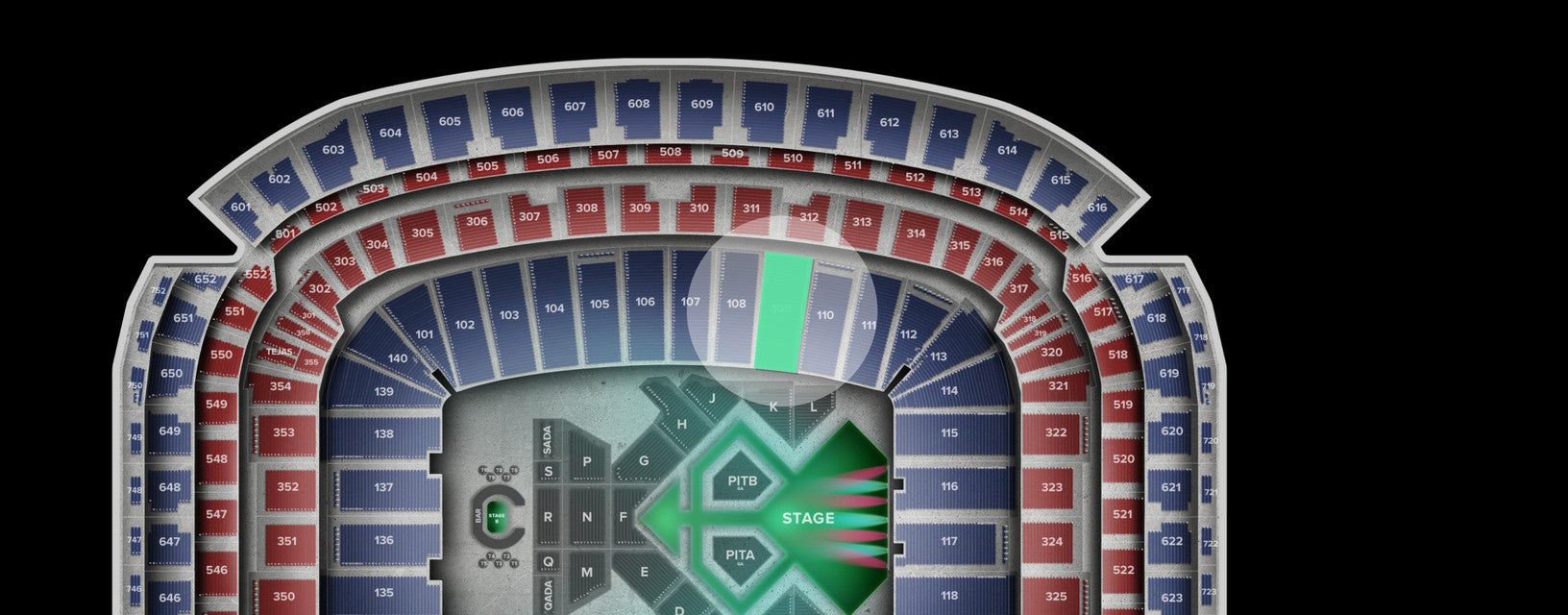 Seat view from Lower