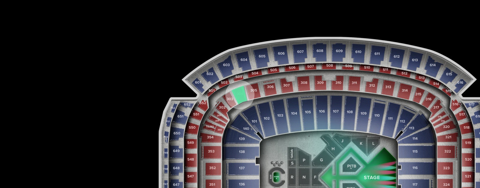 Seat view from Mezzanine