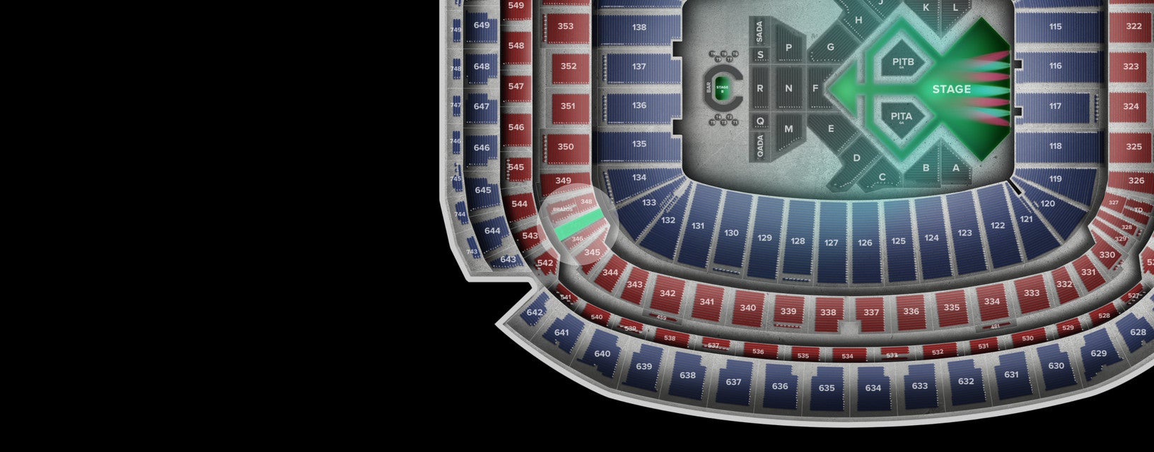 Seat view from Mezzanine