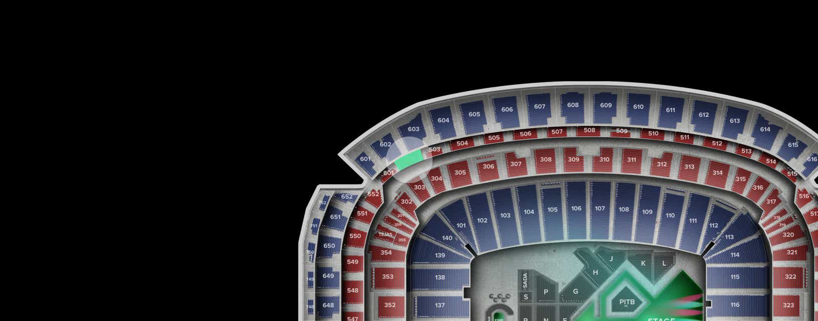 Seat view from Loge