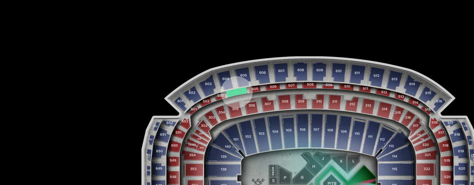 Seat view from Loge