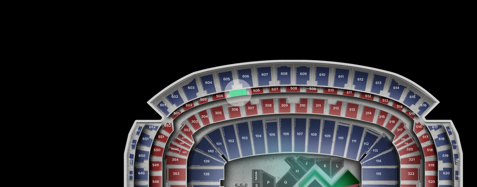 Seat view from Loge