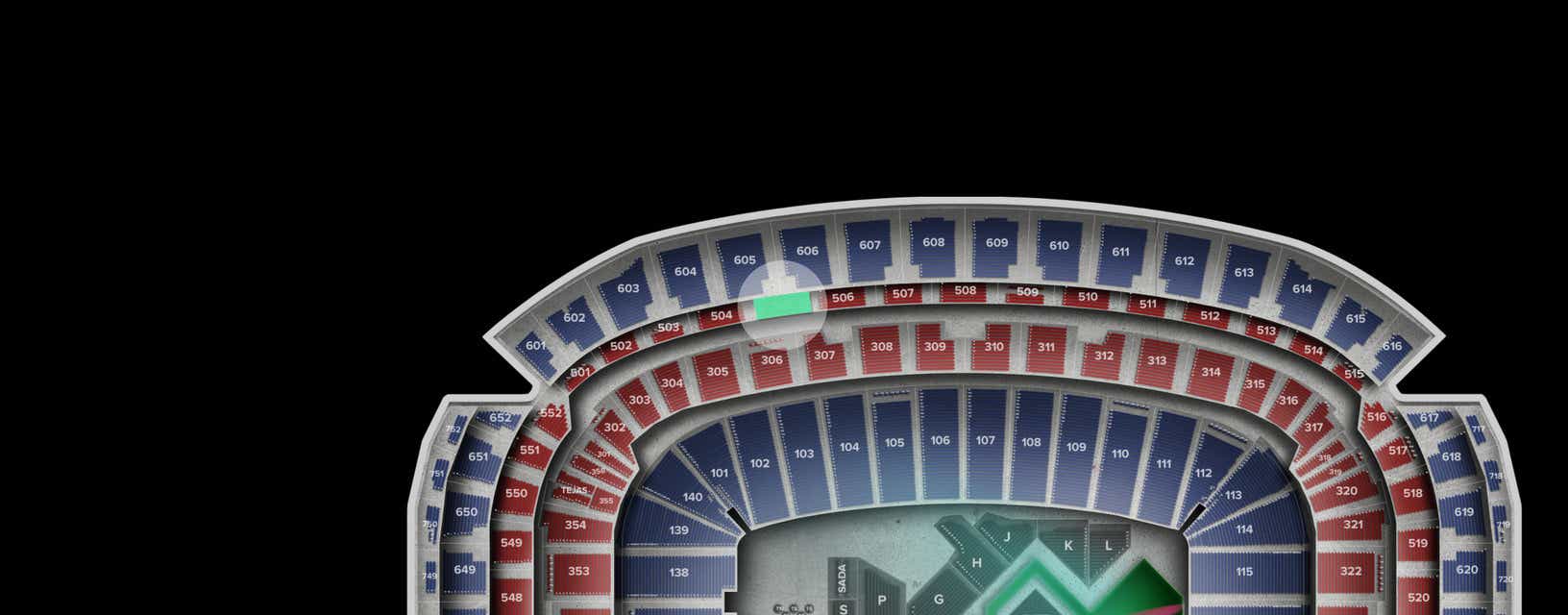 Seat view from Loge