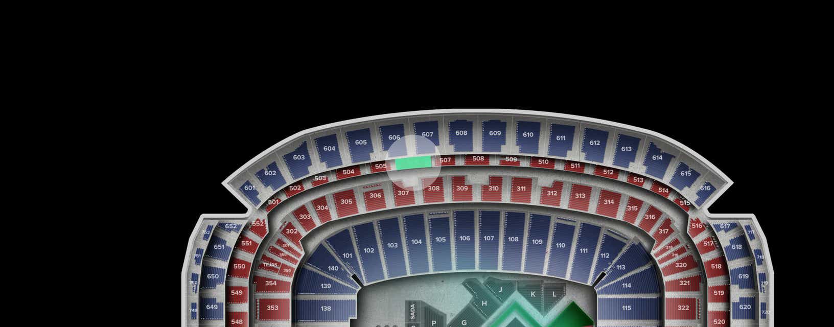 Seat view from Loge