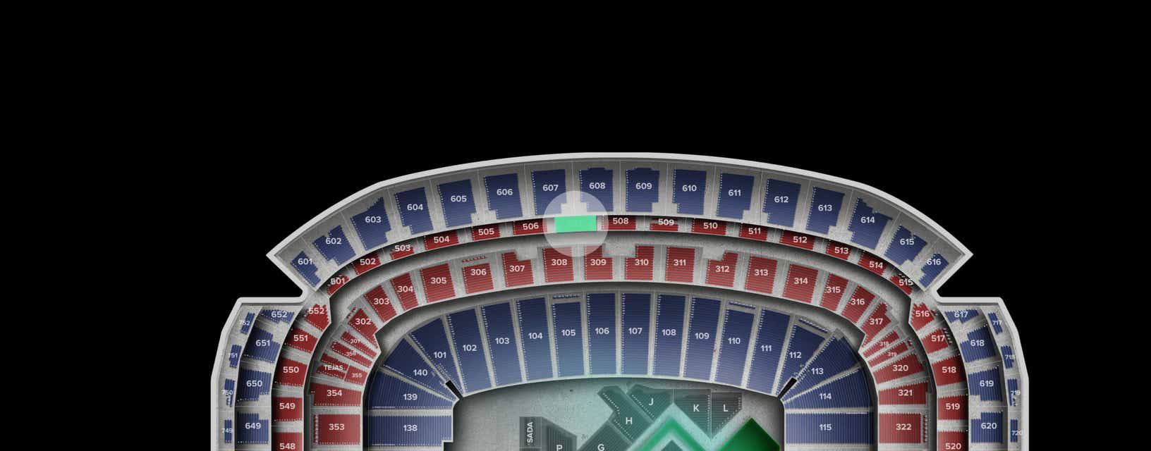 Seat view from Loge