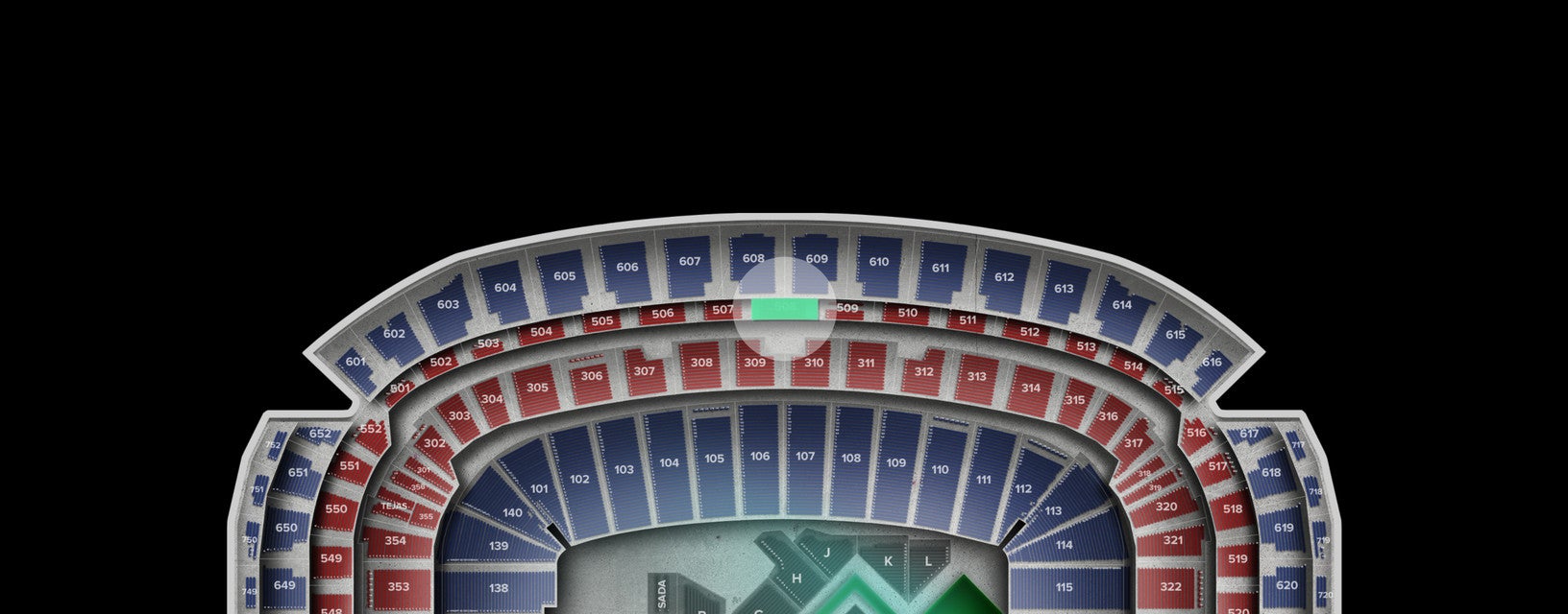 Seat view from Loge