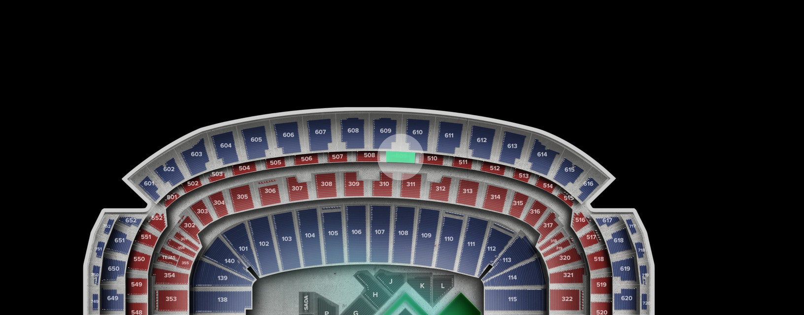 Seat view from Loge