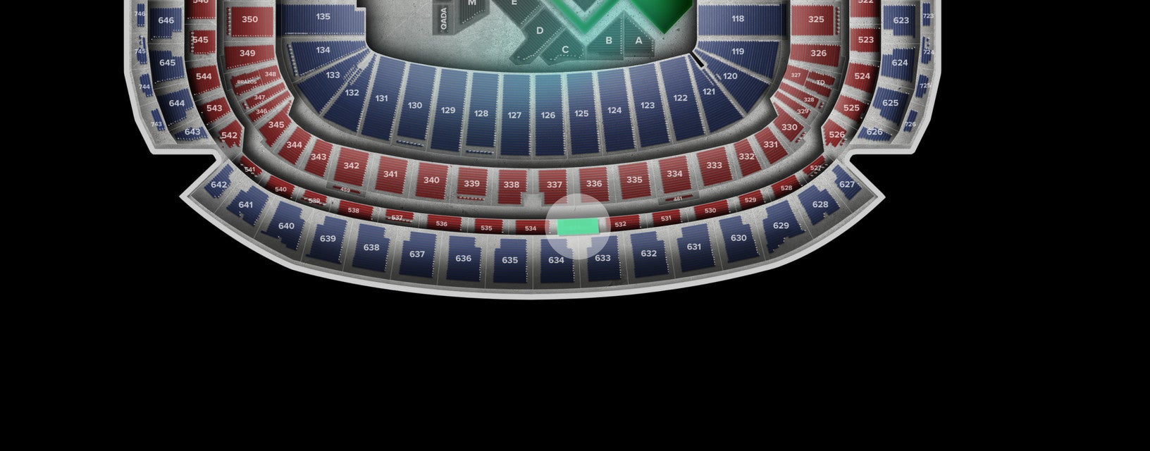 Seat view from Loge