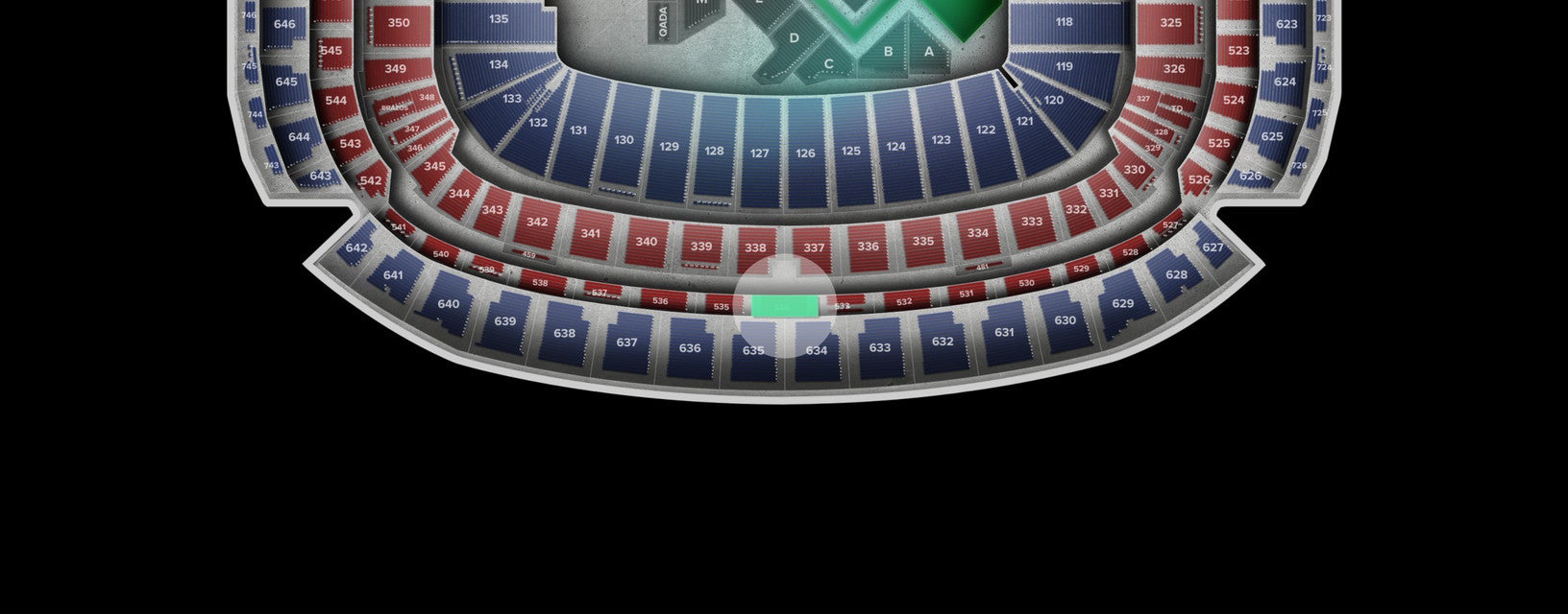 Seat view from Loge