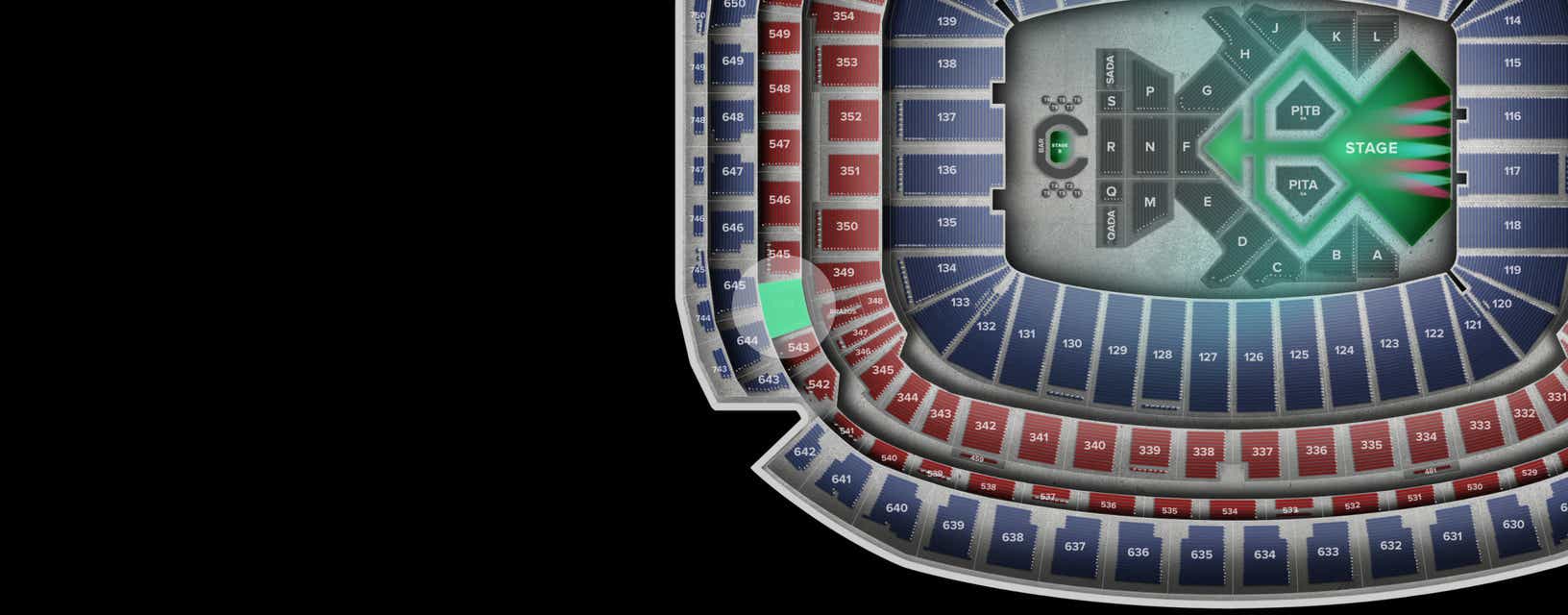 Seat view from Loge