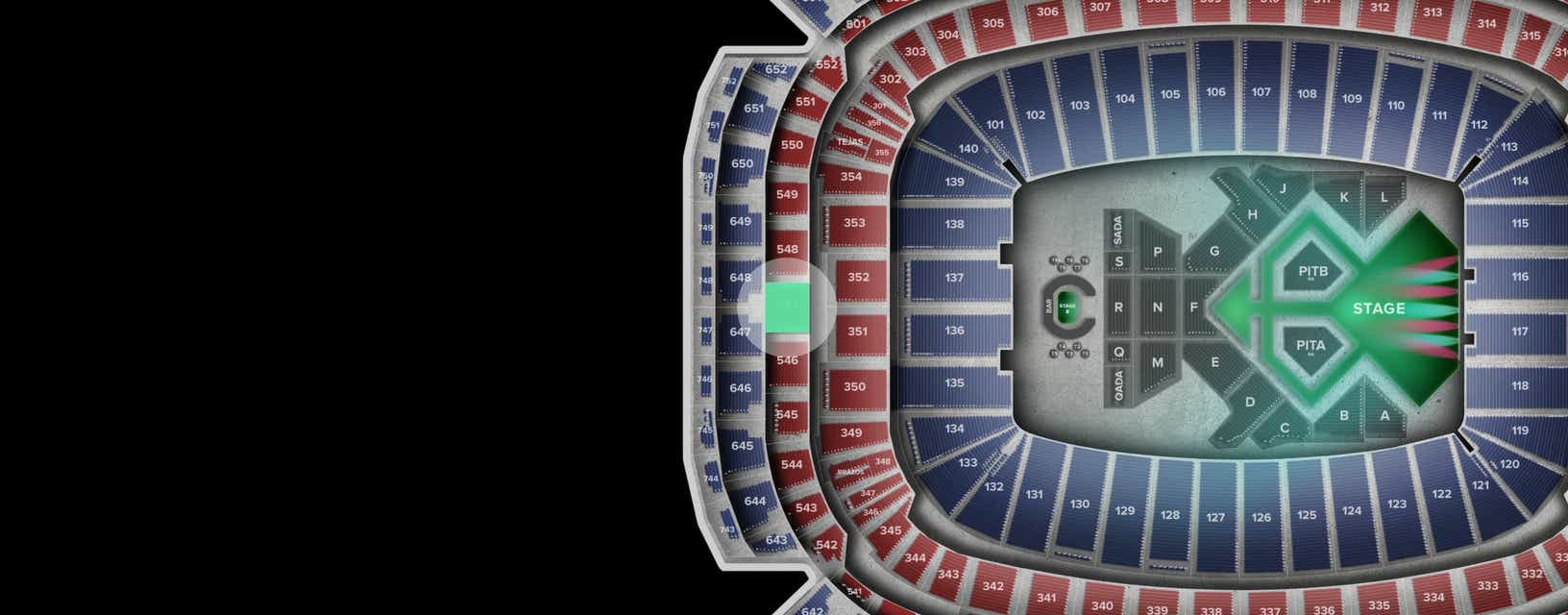 Seat view from Loge