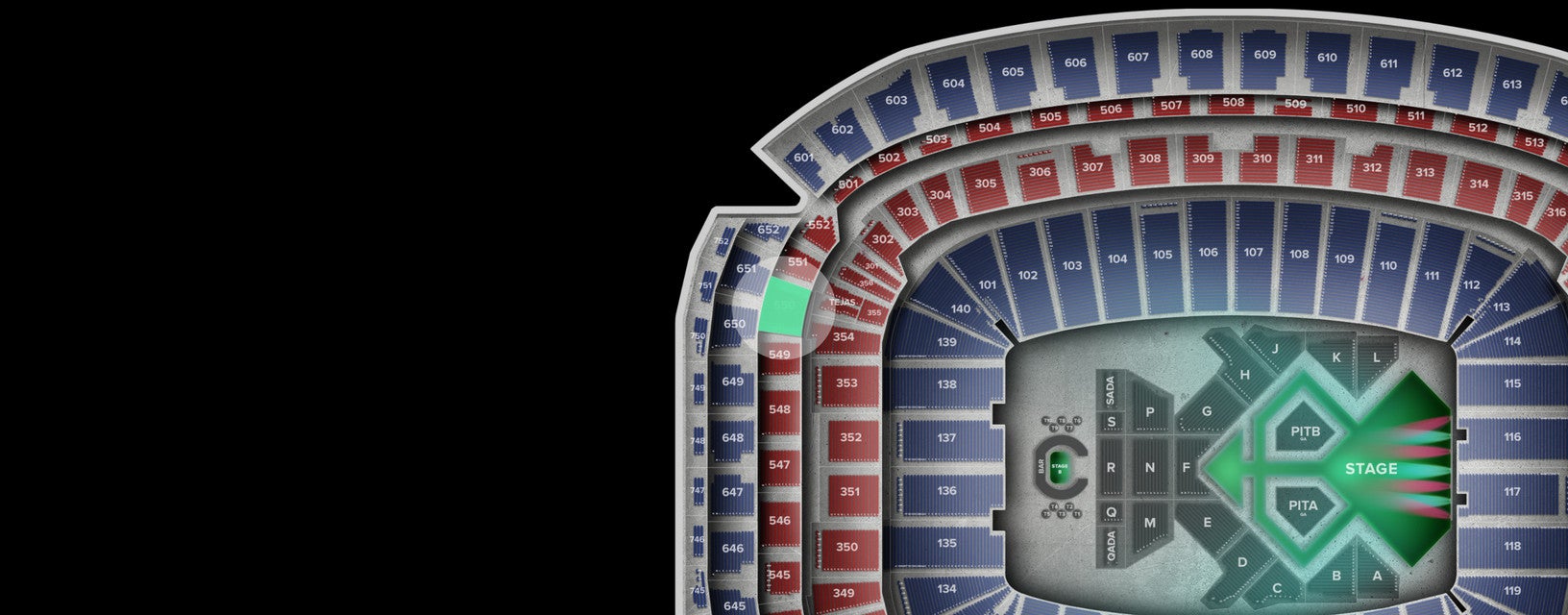 Seat view from Loge