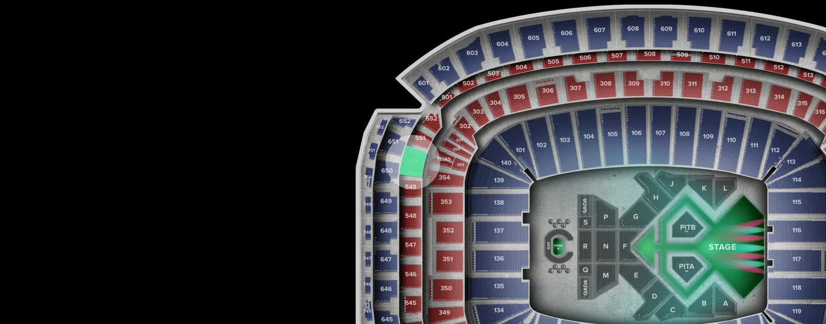 Seat view from Loge