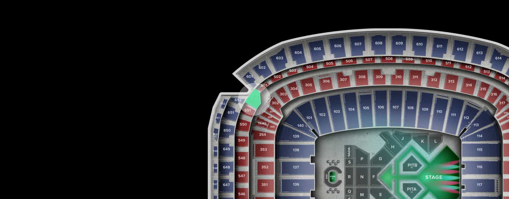 Seat view from Loge