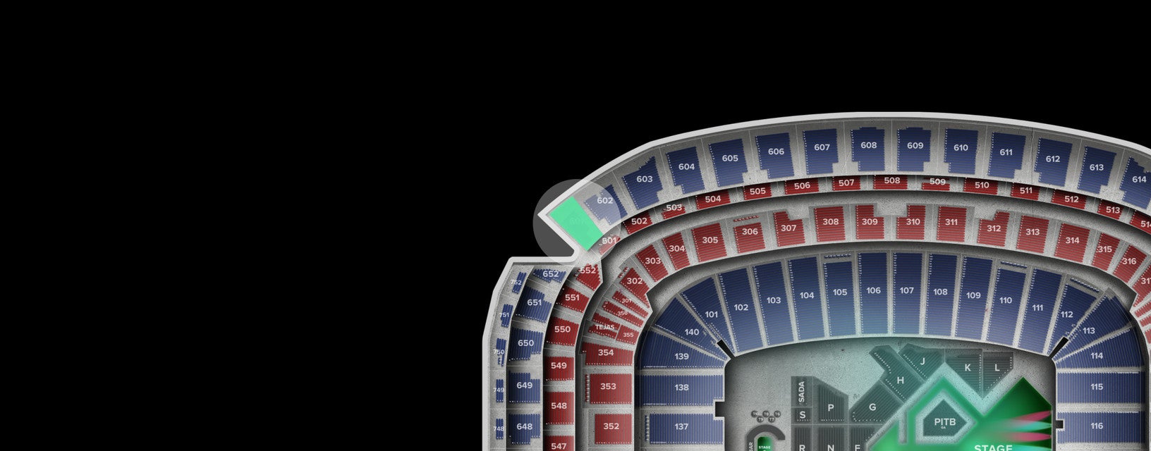 Seat view from Upper