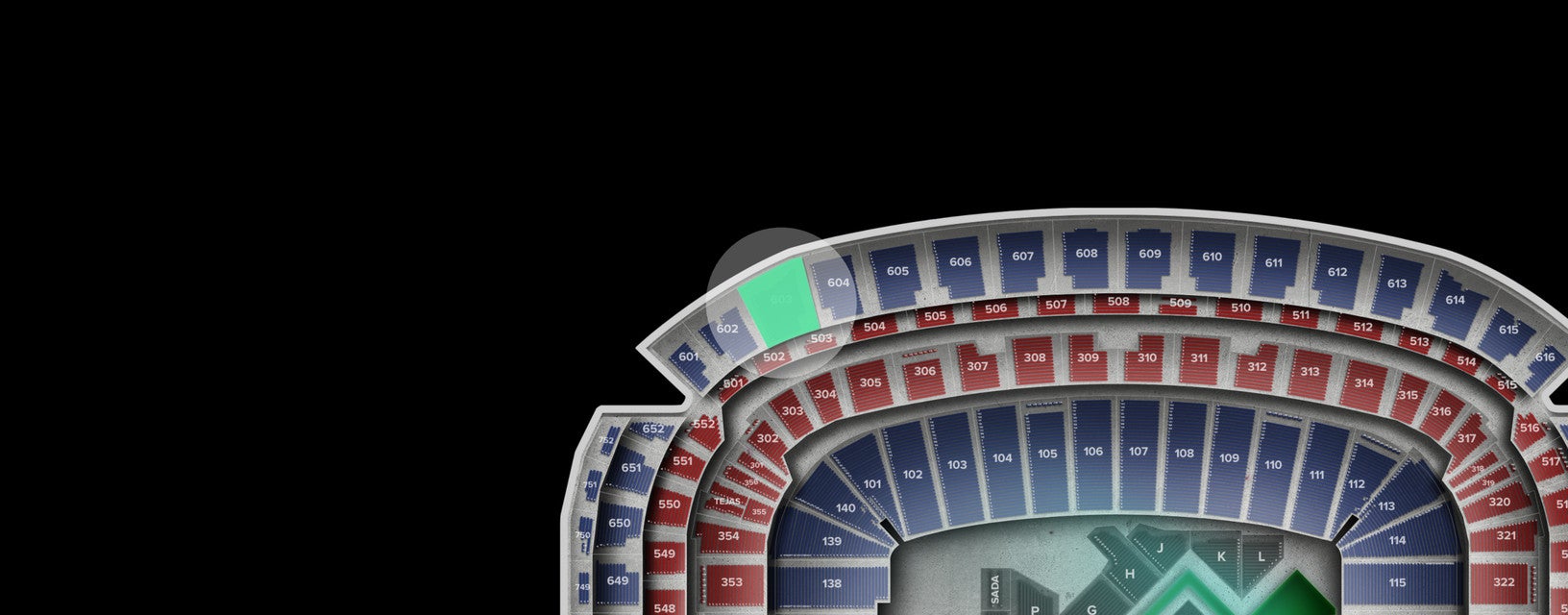 Seat view from Upper