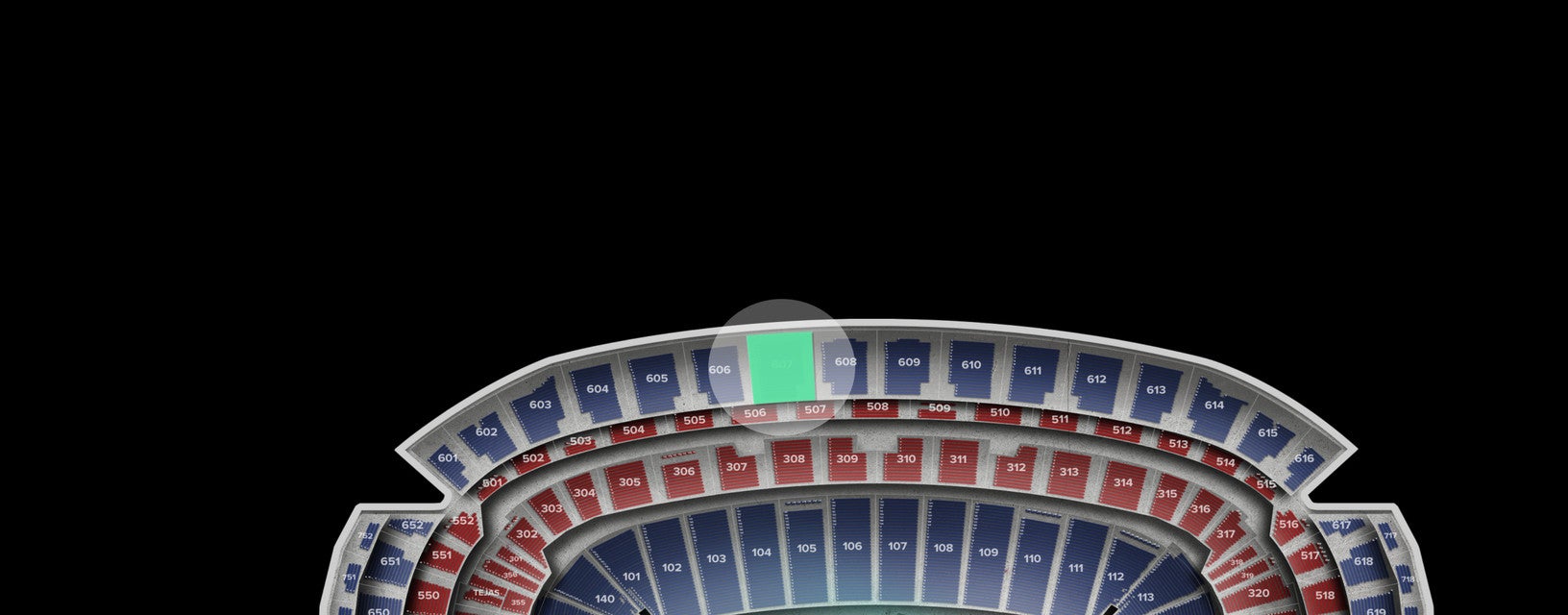 Seat view from Upper