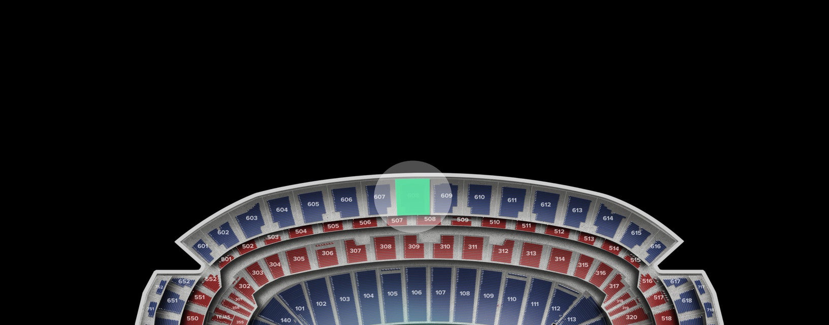 Seat view from Upper