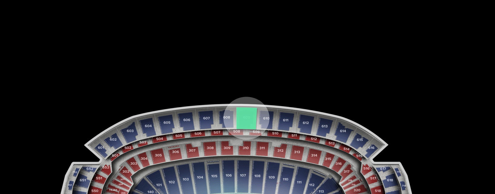 Seat view from Upper
