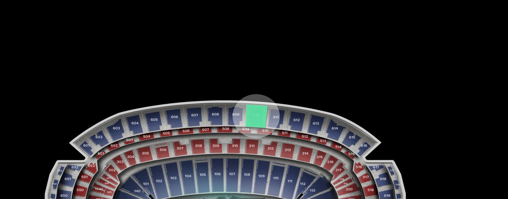 Seat view from Upper