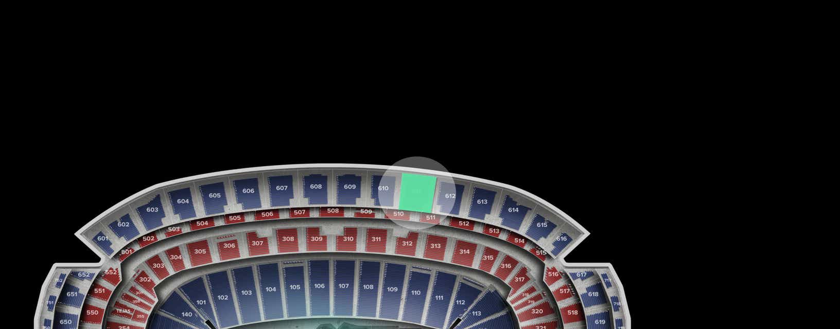 Seat view from Upper