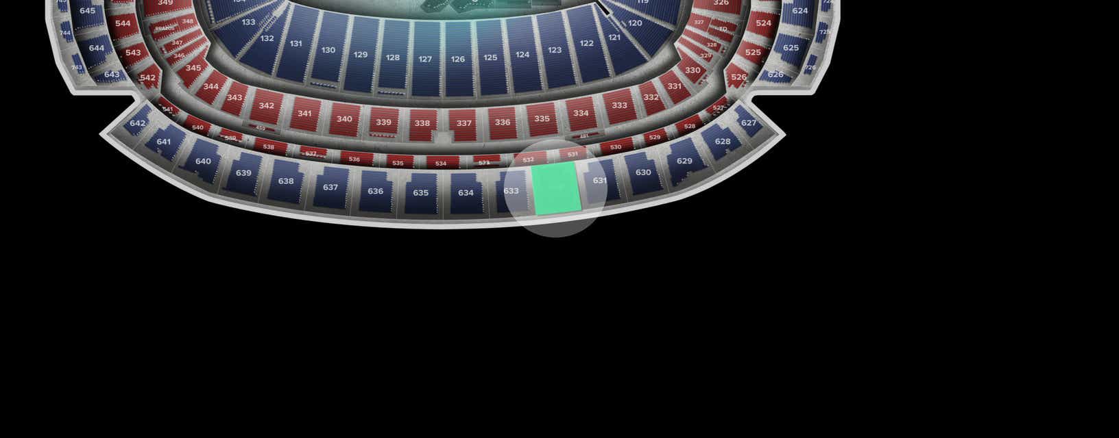 Seat view from Upper