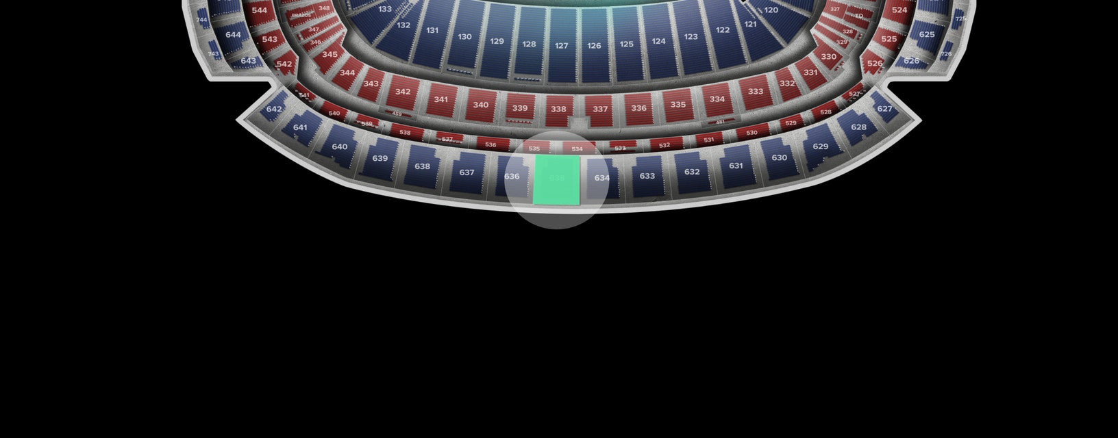 Seat view from Upper