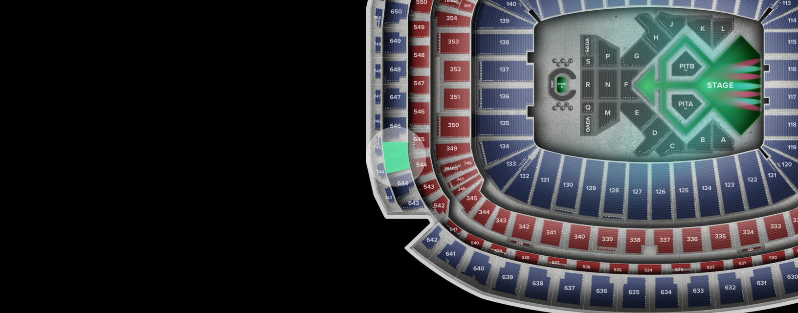 Seat view from Upper