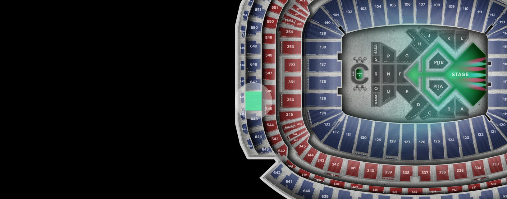 Seat view from Upper