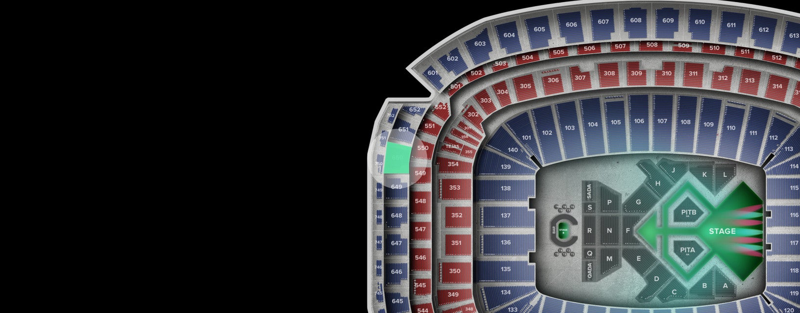 Seat view from Upper