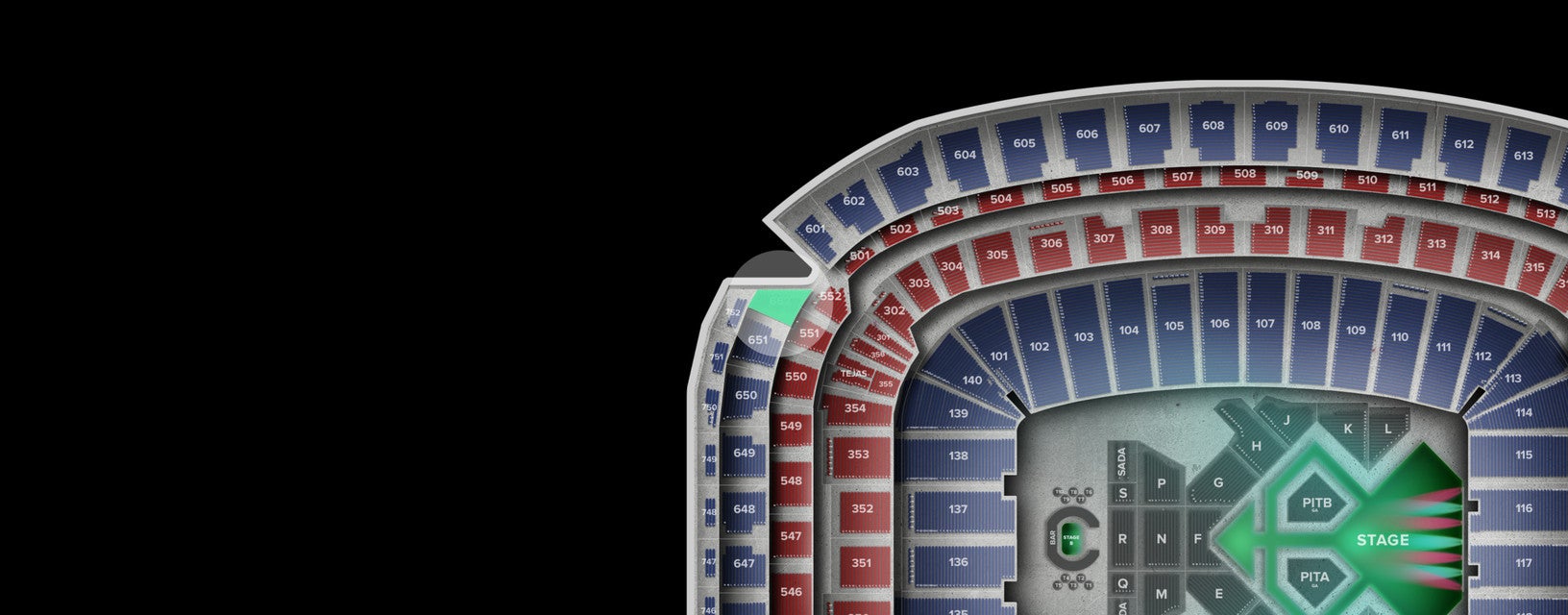Seat view from Upper