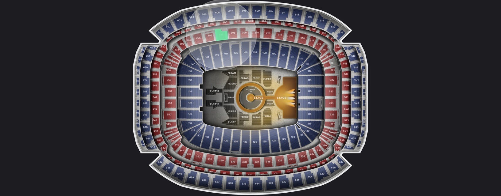 Seat view from Mezzanine